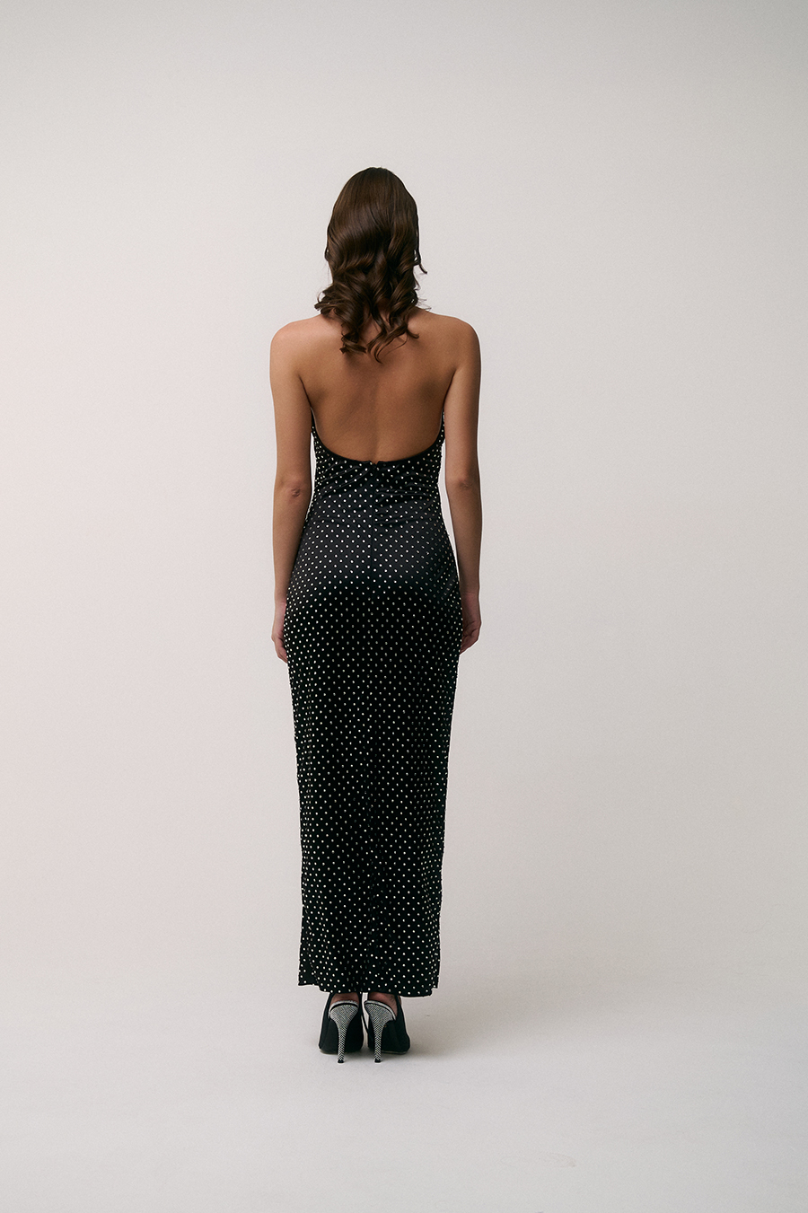 Crystallized Velvet Midi Dress