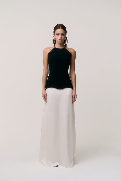 Black & White Maxi Dress HAZAR AZHARI Black & White Maxi Dress HAZAR AZHARI
