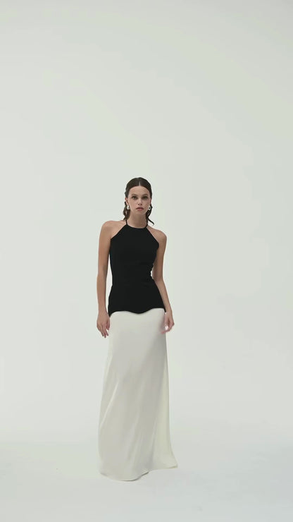 Black & White Maxi Dress